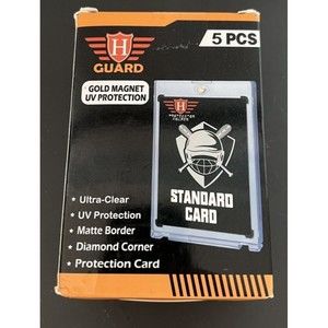 H Guard 5 pcs Gold Magnet UV Protection Diamond Corner Ultra Clear Card Protect
